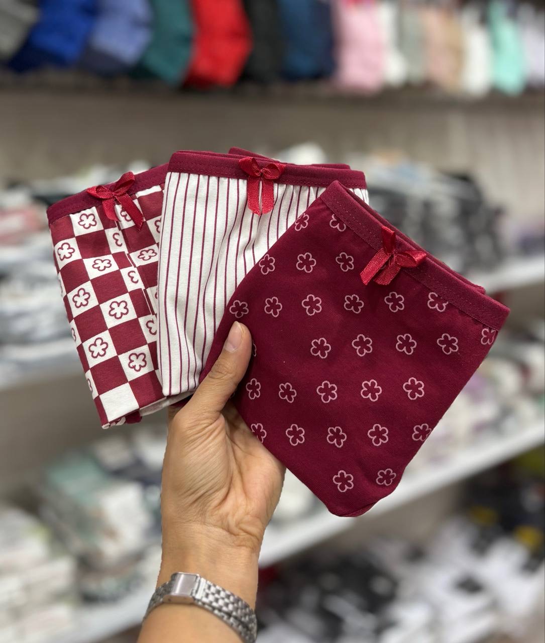 IMG_9932 پک3تایی سوپر پنبه ایثار سایز 2XL زرشکی - Image 1