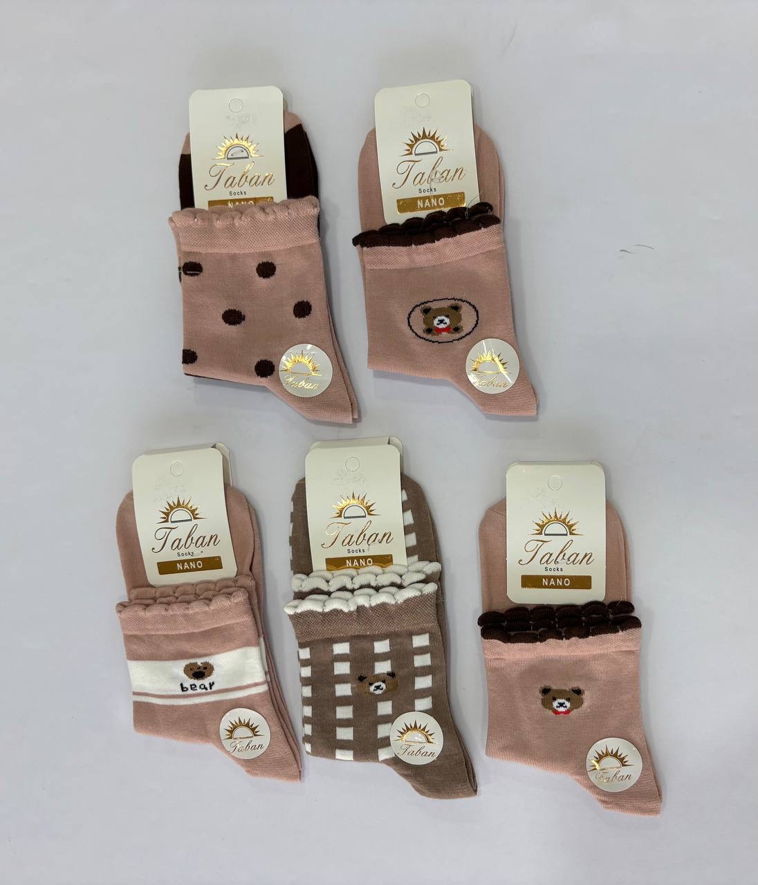 IMG_9310 پک۵ تایی ساقدار تابان تدی گلبهی لبه دالبری - Image 1