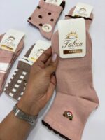 پک۵ تایی ساقدار تابان تدی گلبهی لبه دالبری - Image 2