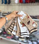 پک۶ تایی نیم ساق تابان تدی کرم گیلاسی