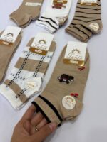 پک۶ تایی نیم ساق تابان تدی کرم گیلاسی - Image 2