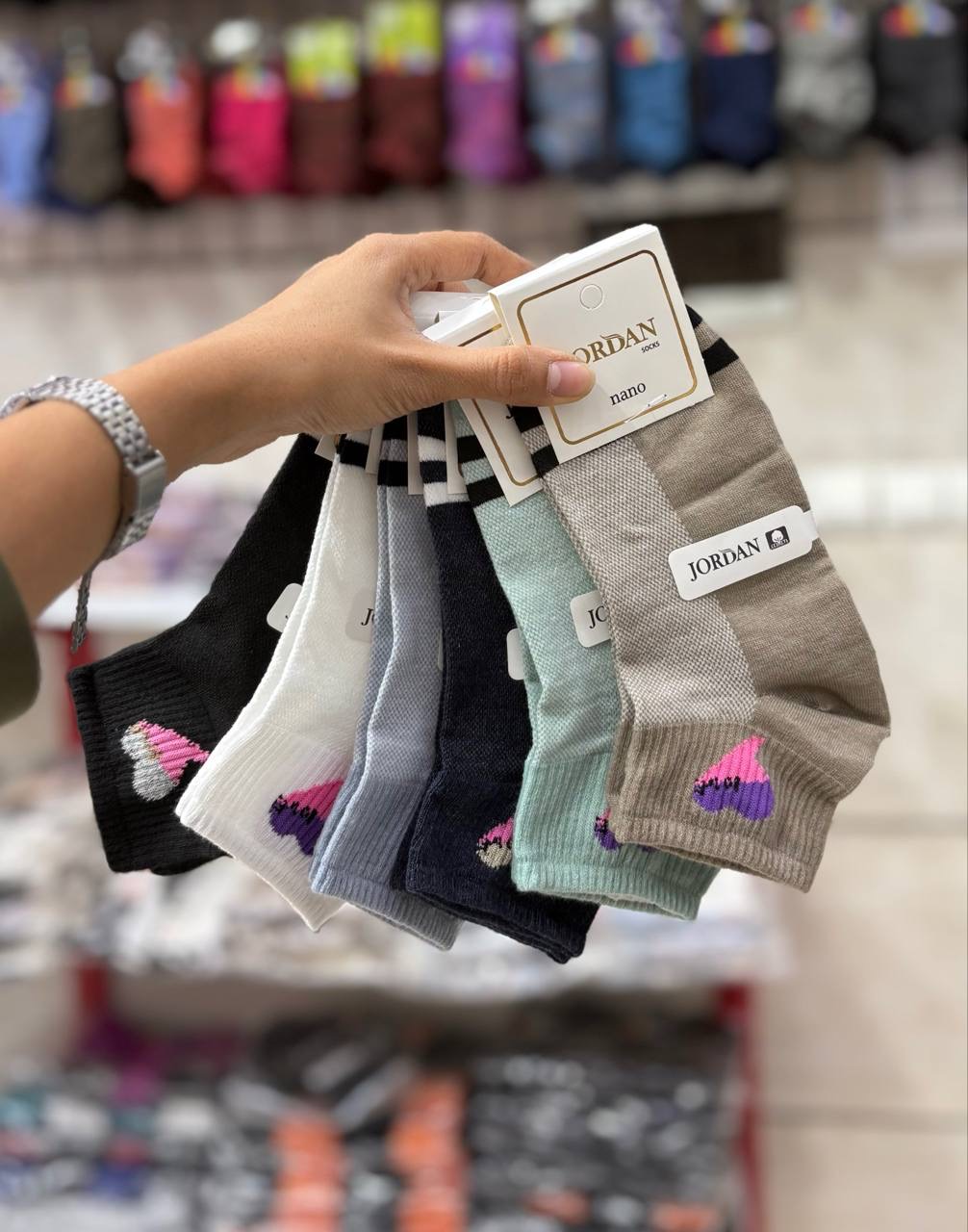 IMG_9939 پک ۶ تایی نیم ساق الوان بالا قلبی جردن - Image 1